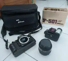 Kamera Nikon SLR F501 N2020 Fullset  Speedlight & lensa canon sony