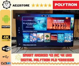 Tv LED Android 4K UHD Polytron Second Like New