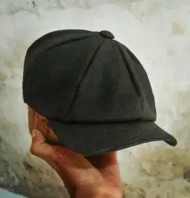 Newsboy hat 8panel second baik bahan woll