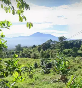 Tanah rata full view gunung+kota strategis untuk villa+komersil