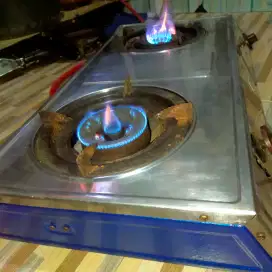 Kompor gas 2 tungku api besar
