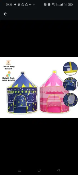 Tenda bermain anak castil
