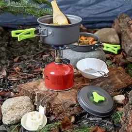 Set Alat Masak Outdoor Camping Cooking Set Aluminium 7 in 1