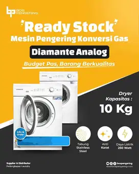 Mesin Pengering Konversi Gas Diamante Dryer Laundry