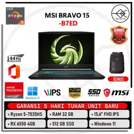 Laptop MSI Bravo 15 Ryzen 5 | Cash, Cicilan