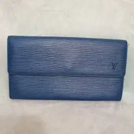 Authentic Original Dompet wallet bifold epi leather biru Lv