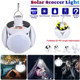 Lampu LED Camping Lantern Solar USB 5 Modes Cool White 1200mAh