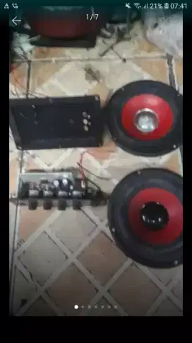 Se paket speaker pasif 6' LKP mesin nya kond hdp hrg murah sj deh