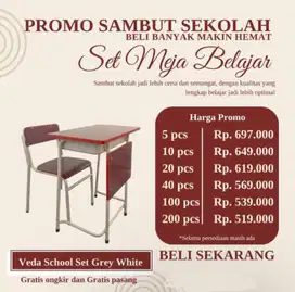 SET MEJA DAN KURSI ANAK BELAJAR SEKOLAH