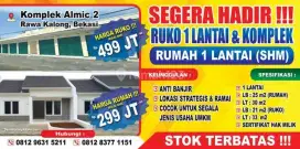 DIJUAL RUMAH HUNIAN MURAH MERIAH, LOKASI ANTI BANJIR, TAMBUN BEKASI