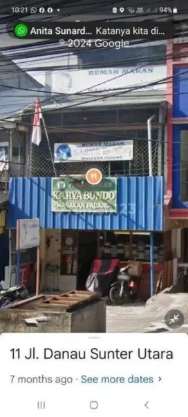 DIJUAL CEPAT DAN MURAH RUKO 2 LANTAI DIJALAN DANAU SUNTER UTARA BLOK J