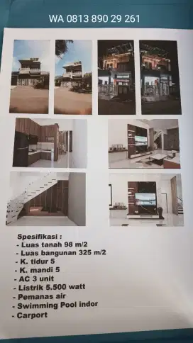 Rumah 3 lantai dengan kolam renang di Boulevard metland cibubur.