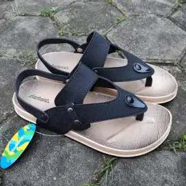 Sepatu Sendal Jepit Karet Black bisa 2 Model Gaya Size 42