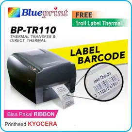 Blueprint TR110 Printer Label Thermal Ribbon Barcode Harga Sticker