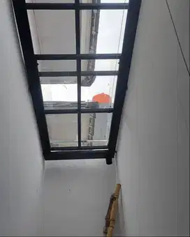 kanopi sleding atap solar flat katrol manual