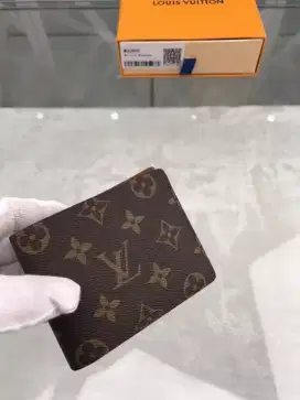 Dompet Lv Monogram Brown Pria Ori Leather