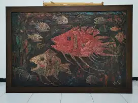 Lukisan tua koleksi Ikan di laut