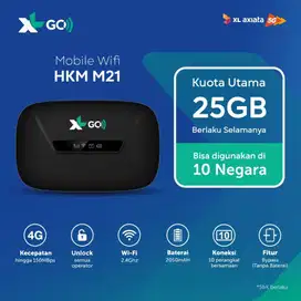 Modem Mifi HKM M21 XL GO 4G LTE UNLOCK BYPASS FREE 25GB