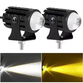 Lampu Tembak Sorot Laser Led Mini Sepeda Motor 2 Warna Kuning Put 30w