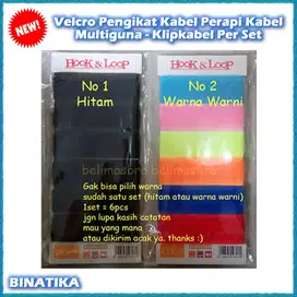 Velcro Pengikat Kabel Perapi Kabel Multiguna / Klipkabel Per Set