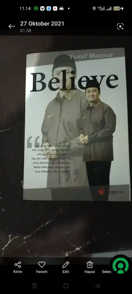 Buku Believe karya ust Yusuf Mansur
