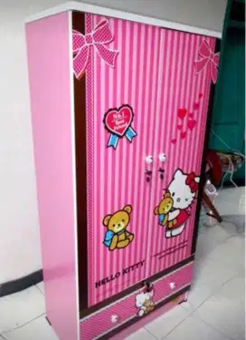 LEMARI PAKAIAN HELLO KITTY KEA PANEL WD-HK1601-BF