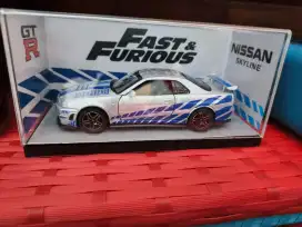 Diecast Mobil Nissan Skyline GTR Brian Fast Furious 1/32