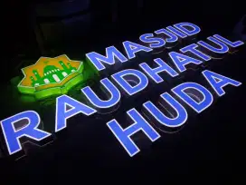 Neonbox papan nama costum