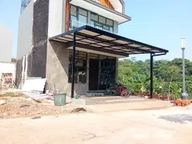 Kanopi besi hollo atap alderon singgel