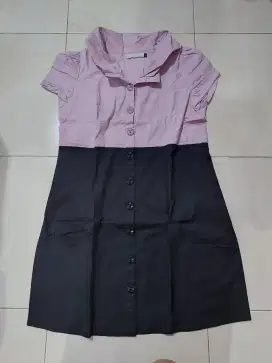 Dress anak perempuan ungu hitam/baju bangkok