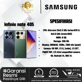 INFINIX NOTE 40S RAM 8/256GB BERGARANSI RESMI