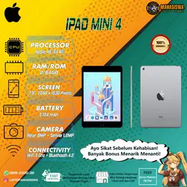 Apple iPad mini 4 64 GB Wifi Only Second Normal Original