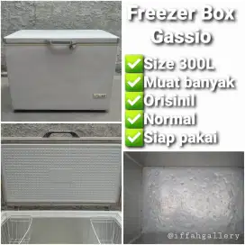 Freezer Box Gassio 300 Liter Orisinil Dingin Siap Pakai