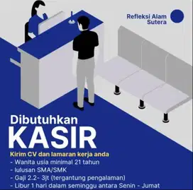 Lowongan Kasir Tempat Refleksi Keluarga Alam Sutera