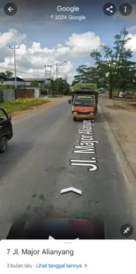 Tanah tepi jalan mayor alianyang transkalimantan luas 1,8 hektar