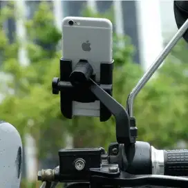 PHONE HOLDER HP SEPEDA/SEPEDA MOTOR BESI SPION/STANG NEW (BISA COD)