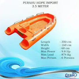 Perahu HDPE/PE Boat 3.5 Mtr Anti Bocor Lebih Kuat dari Fiber dan Karet