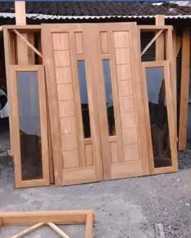 PINTU KUSEN KAYU MAHONI