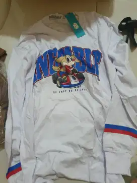 Baju distro lengan panjang size M (BARU) harga NETT