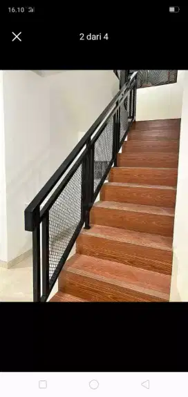 Realing tangga dan pagar balkon motif plat expanda