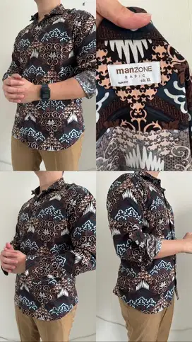 Kemeja Batik Manzone motif modern smart casual