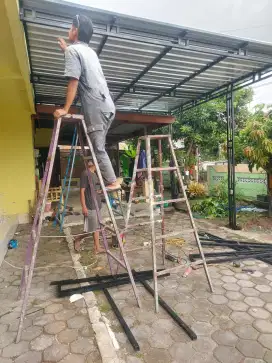 Kanopi 275rb aja spek bahan holo 4x4 tebal 1,6mm atap galfalum trma jd