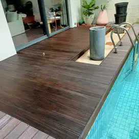 Flooring Decking Kayu Kolam Renang Villa