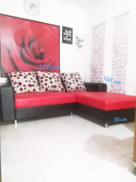 Sofa model L bahan bagus