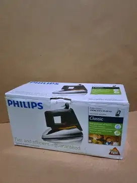 SETRIKA KERING Classic Philips HD1172/99 - Hitam, Tapak Anti Lengket