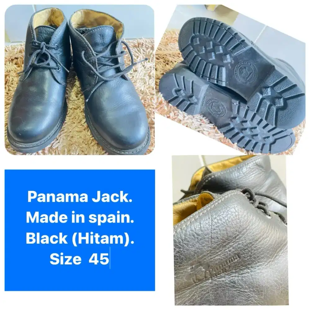sepatu kulit boot size 45