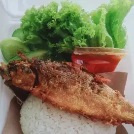 paket nasi ikan bandeng presto