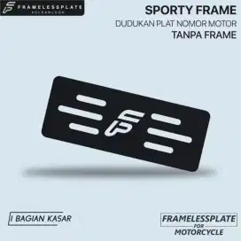 Framelessplate Motor Dudukan Plat (CLEAN LOOK) Bagian Body Saja