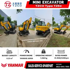 XCMG SANY TZCO Excavator China Tangguh Setara Komatsu PC60 Kelas 6 Ton