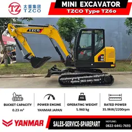 Setara Komatsu PC60 XCMG SANY TZCO Excavator China Tangguh Kelas 6 Ton